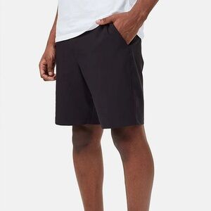 Tentree men’s recycled nylon black athletic shorts